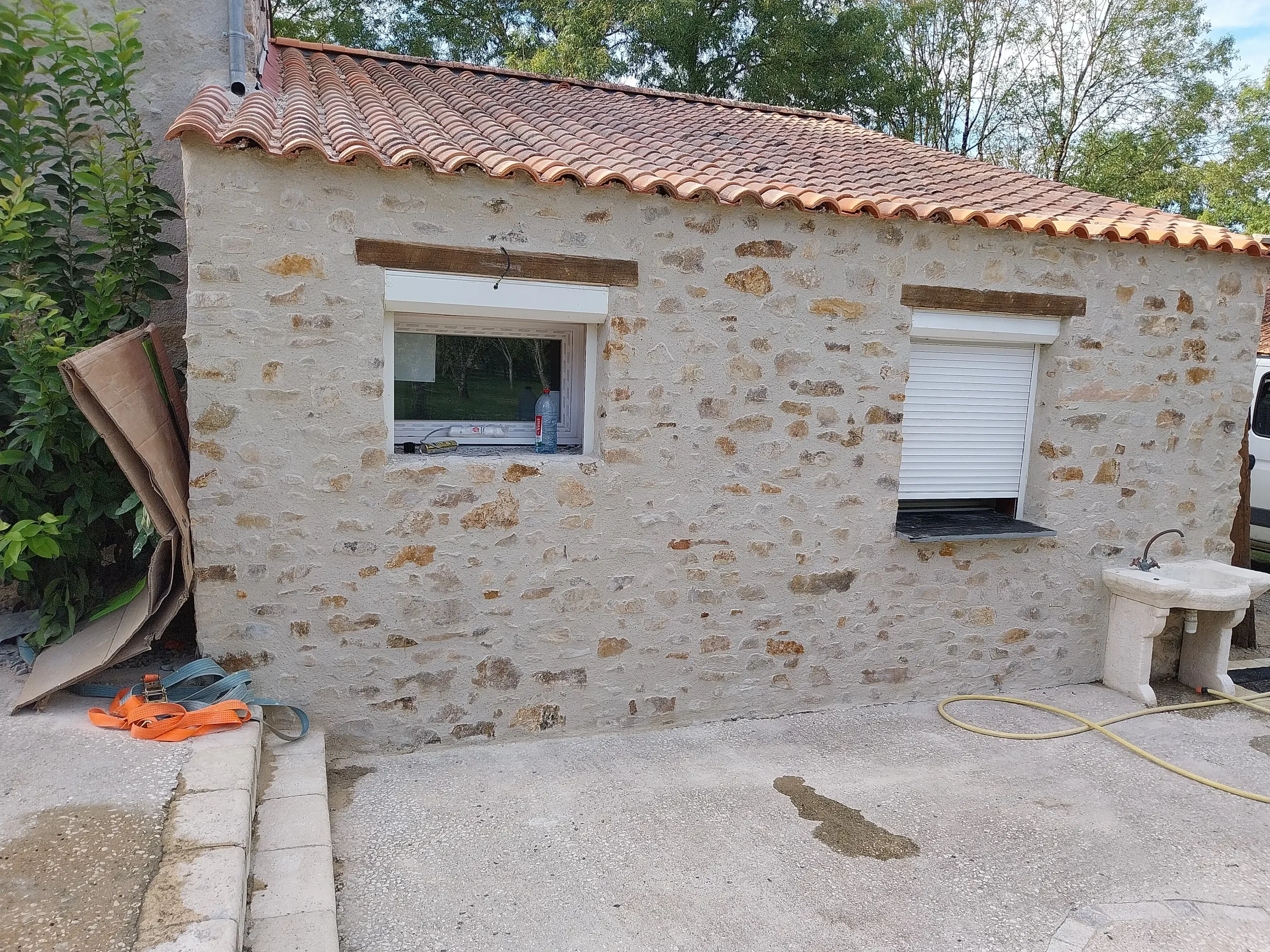 Réalisation enduit traditionnel, Brochard Renov, maçon à Aizenay