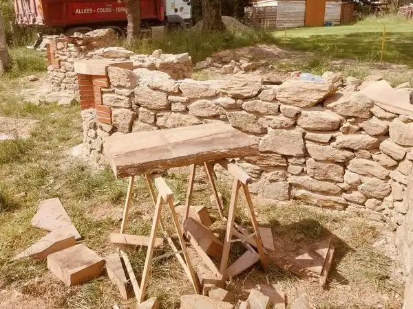 Réalisation mur de pierres, Brochard Renov, maçon à Aizenay